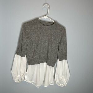 Brochu Walker cashmere and wool sweater top gray size small women’s